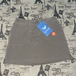 Whitesierra NWT! Woman Think Outside  Front Side Pockets Tan  Bar Skort Skirt